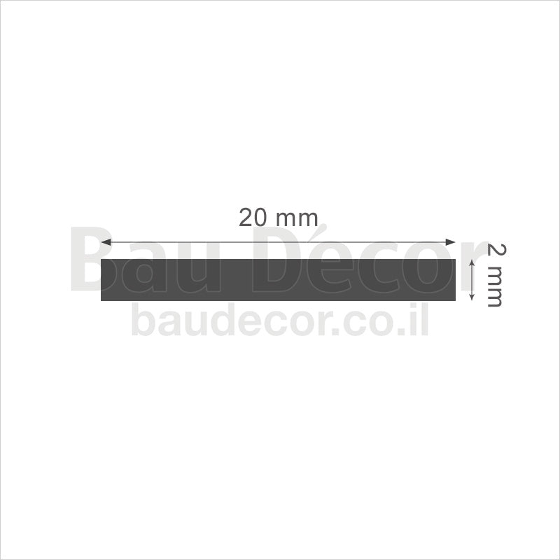 פרופיל אלומיניום 5337 סף דלת 20×2 מ"מ