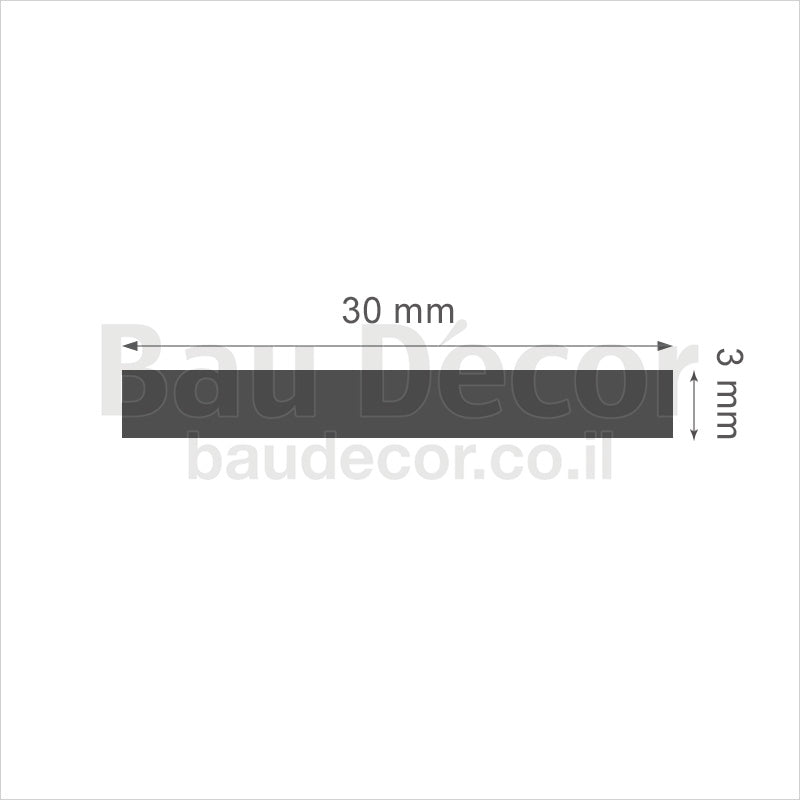 פרופיל אלומיניום 5781 סף דלת 3*30 מ"מ