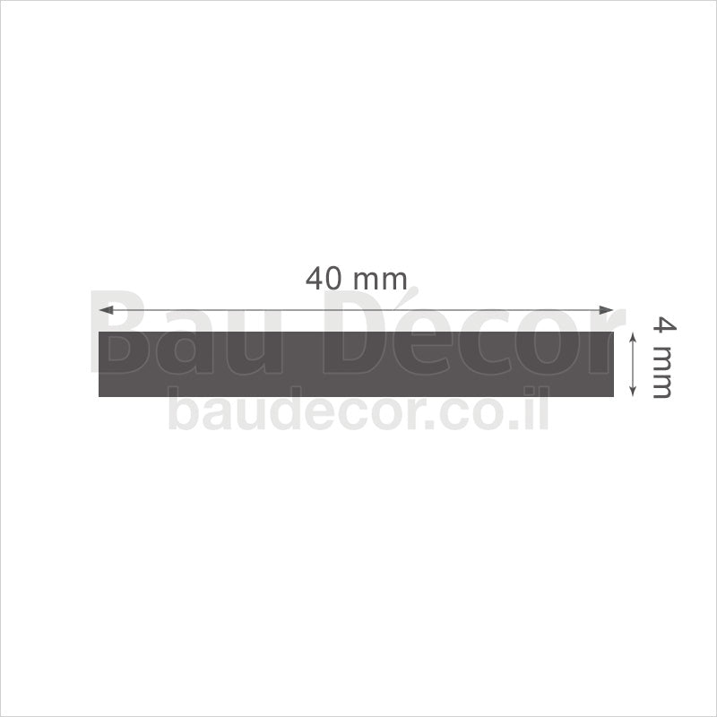דגם 61193 - סף דלת אלומיניום - פס הפרדה 40X4 מ"מ