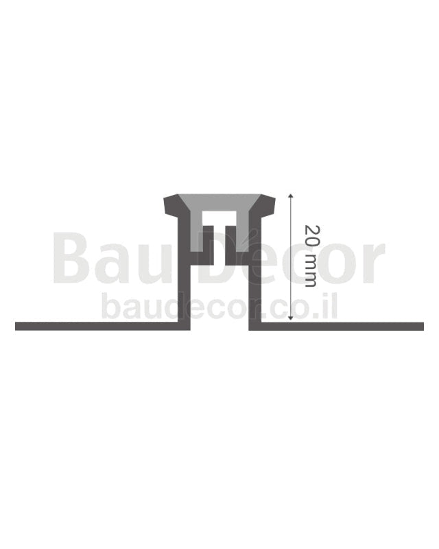 פרופיל אלומיניום 61916  - פרופיל תפר התפשטות